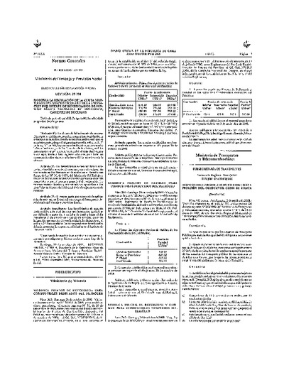 Ley N° 20.301, del 20 de octubre de 2008, que modifica la regulación de la cuota mortuoria del seguro escolar y de la asignación por muerte de beneficiarios de Pensión Básica Solidaria (PBS) de invalidez, carente de recursos.