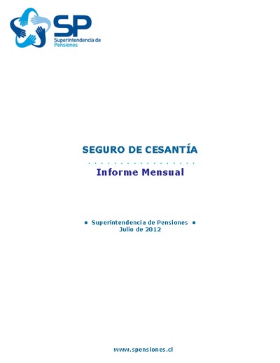 Informe Mensual Seguro de Cesantía julio 2012